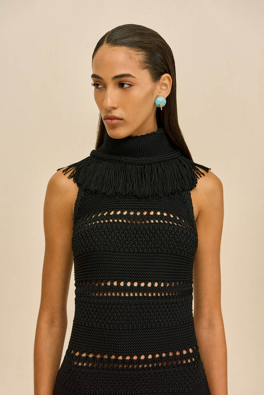 KADIMAH KNIT DRESS - BLACK