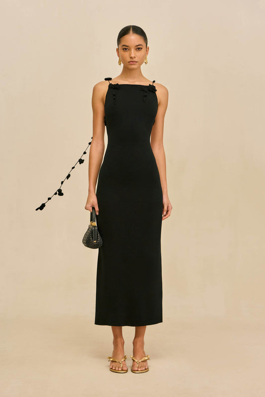 GIULIANA KNIT DRESS - BLACK