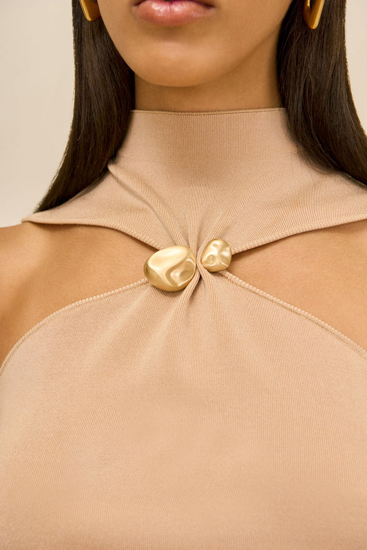 KATHERINE KNIT TOP - SESAME