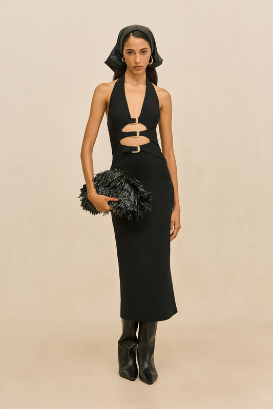 LIMMI KNIT DRESS - BLACK