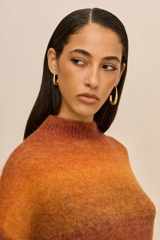 ANALEIA EARRING - GOLD FOILED WOOD