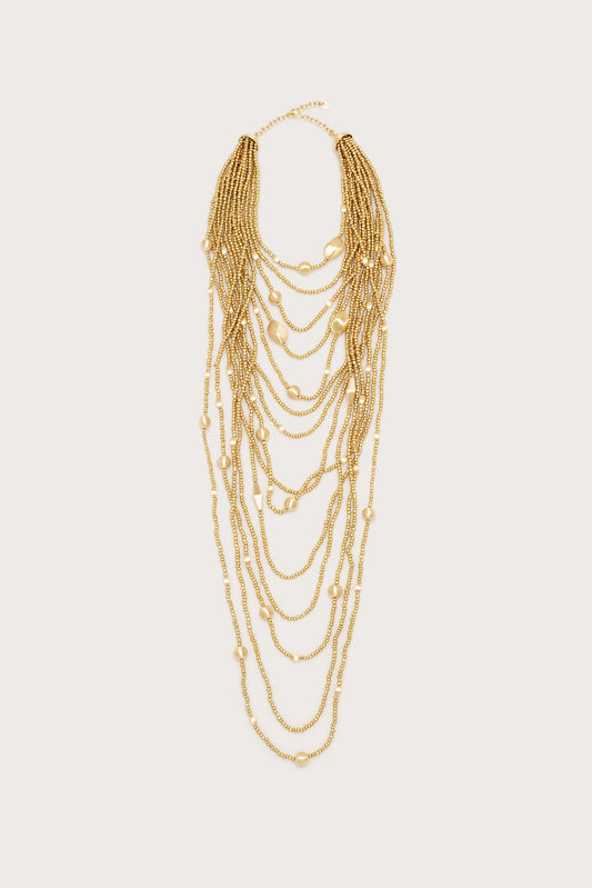 EDIE NECKLACE - BRUSHED BRASS