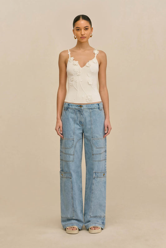 EMILIANA KNIT TOP - OFF WHITE