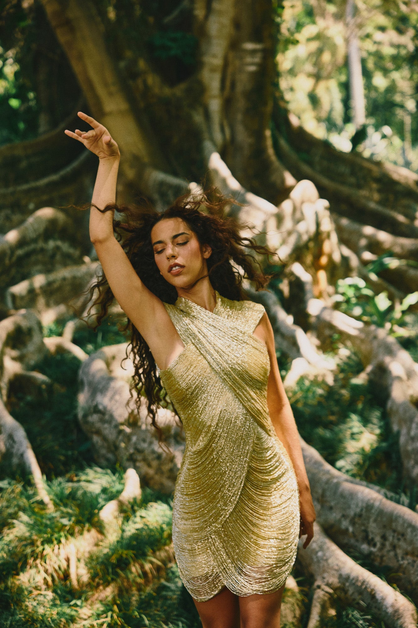LYON DRESS - LIGHT GOLD