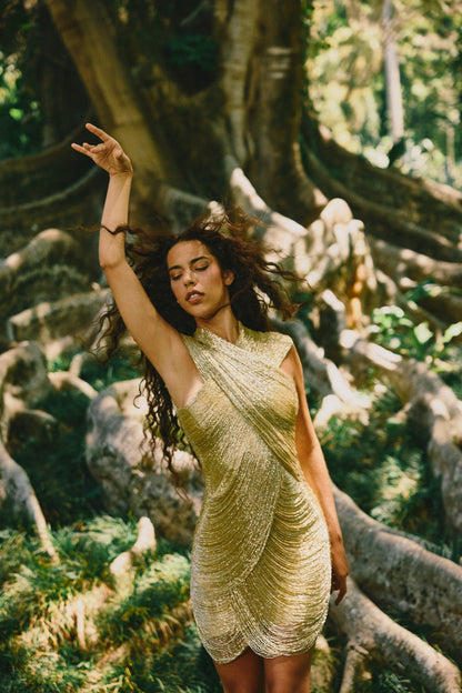 LYON DRESS - LIGHT GOLD