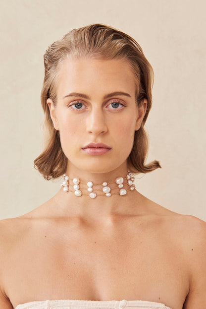 NYALA CHOKER - PEARL