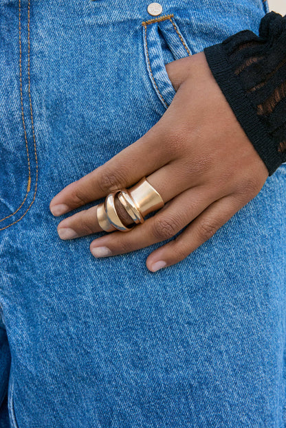 BAMBU RING - BRUSHED BRASS
