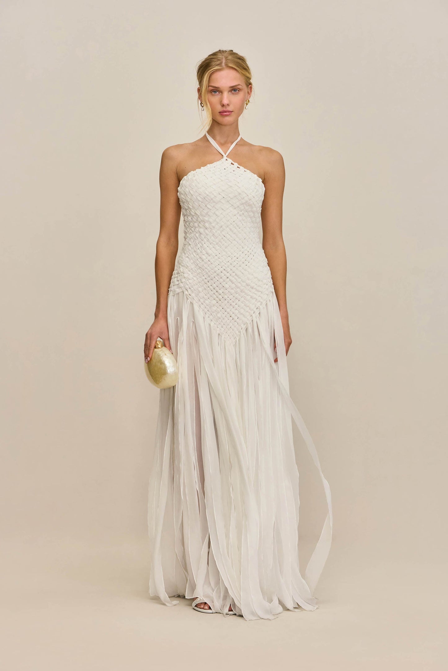 AMBROSINE DRESS - OFF WHITE
