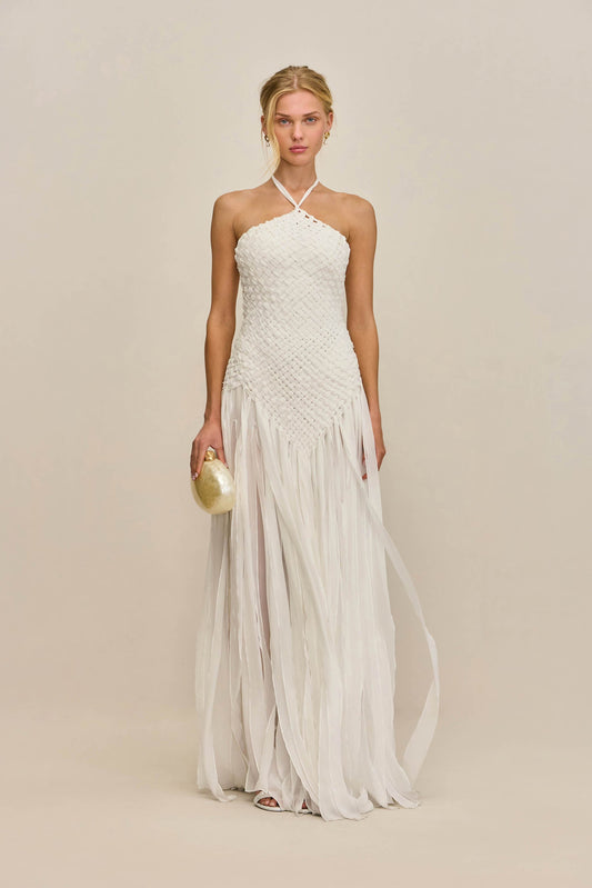 AMBROSINE DRESS - OFF WHITE