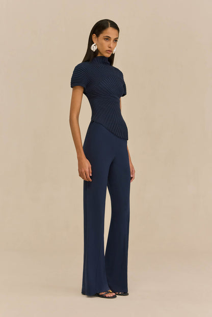 ANNEMIE KNIT TOP - DEEP LAKE