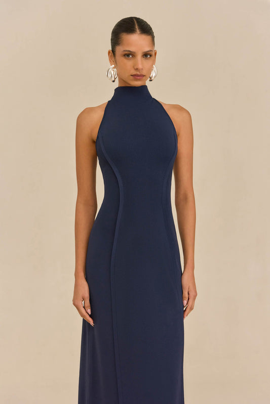 KELLER KNIT DRESS - DEEP LAKE