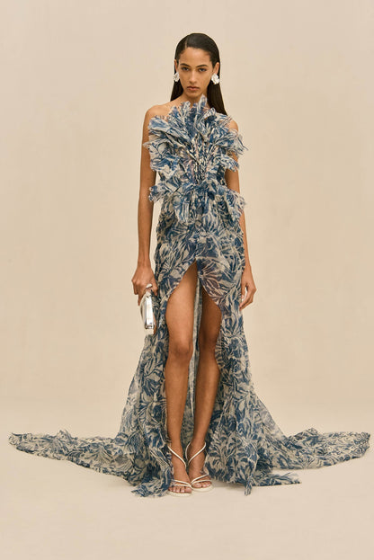 SUZETTE GOWN - ETCHED FLORAL
