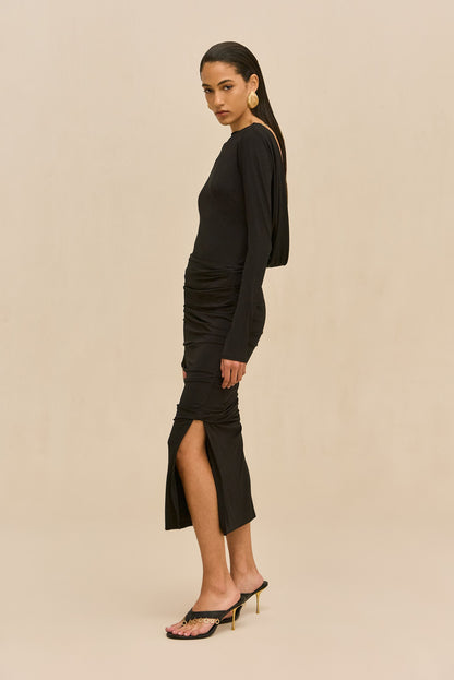 DANY KNIT SKIRT - BLACK