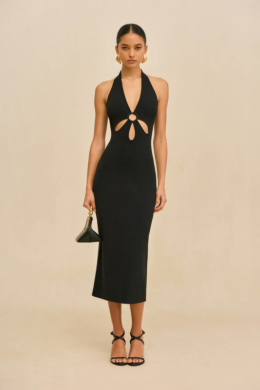 VINNA KNIT DRESS - BLACK