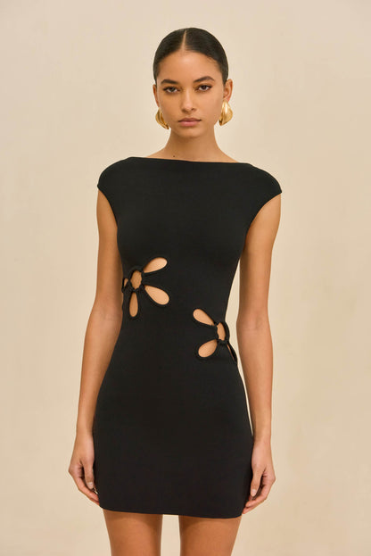 YUDI KNIT DRESS - BLACK