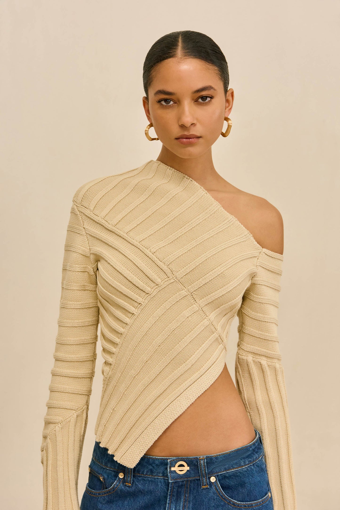 JAIDAN KNIT TOP - BEACH