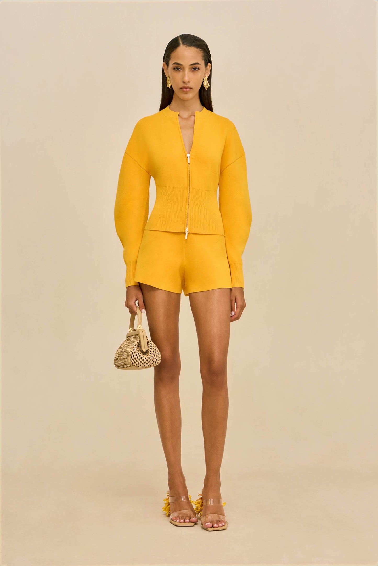 MONROE KNIT CARDIGAN - MARIGOLD