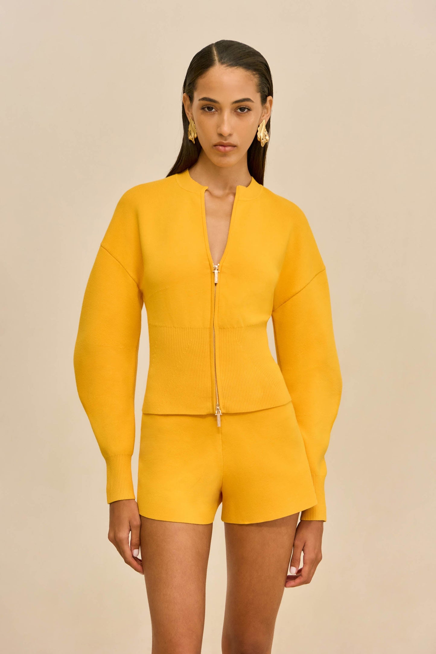 MONROE KNIT CARDIGAN - MARIGOLD