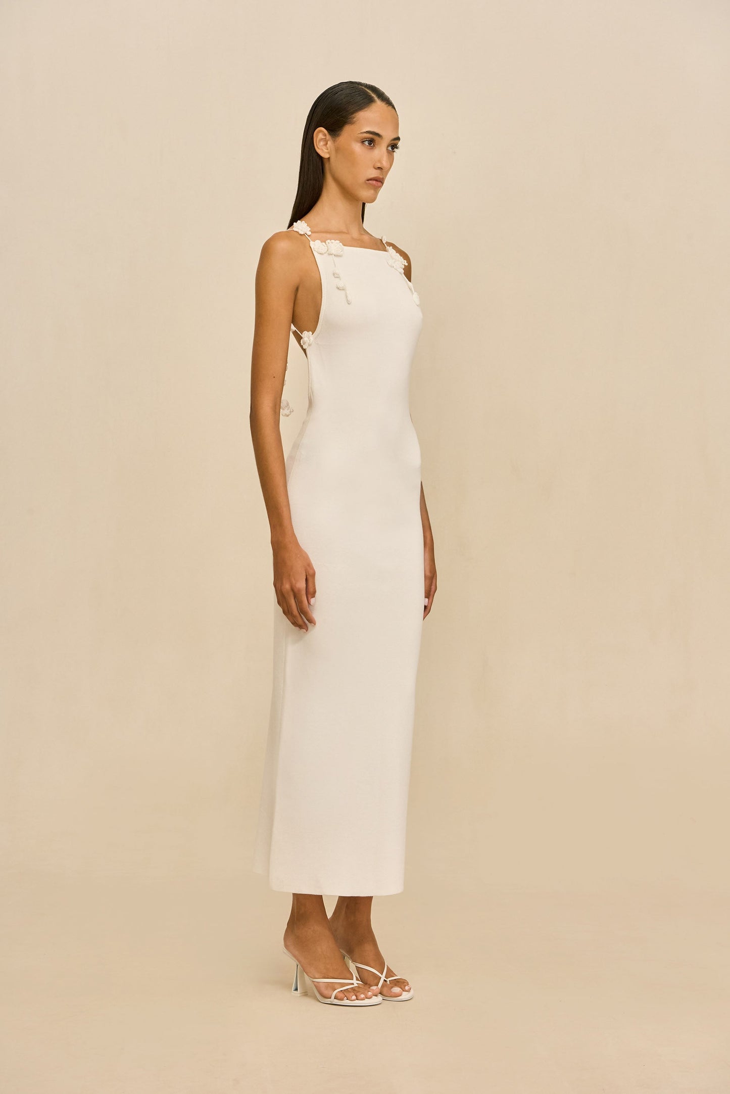 GIULIANA KNIT DRESS - OFF WHITE