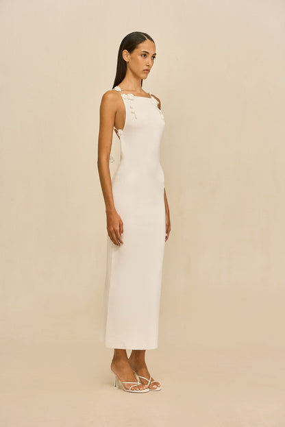 GIULIANA KNIT DRESS - OFF WHITE