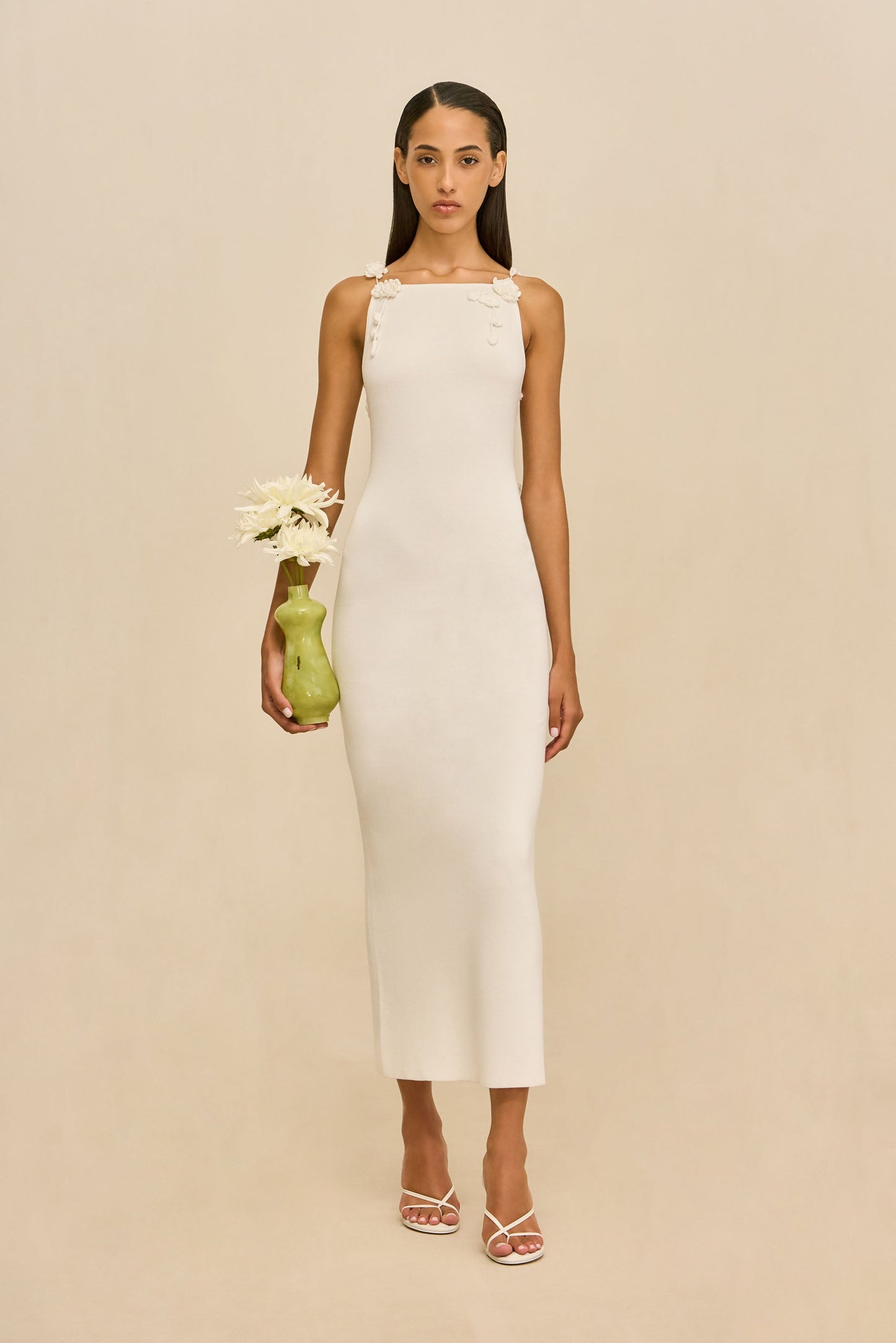GIULIANA KNIT DRESS - OFF WHITE