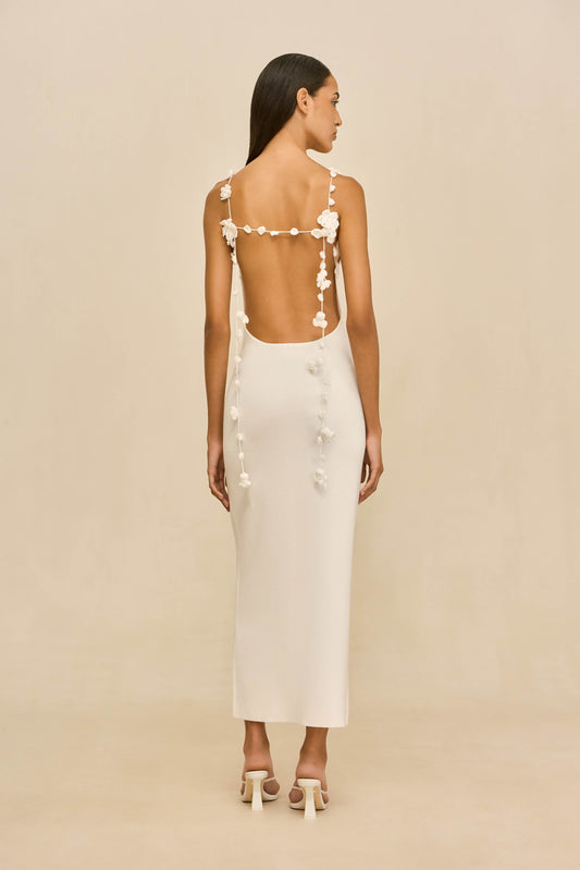 GIULIANA KNIT DRESS - OFF WHITE