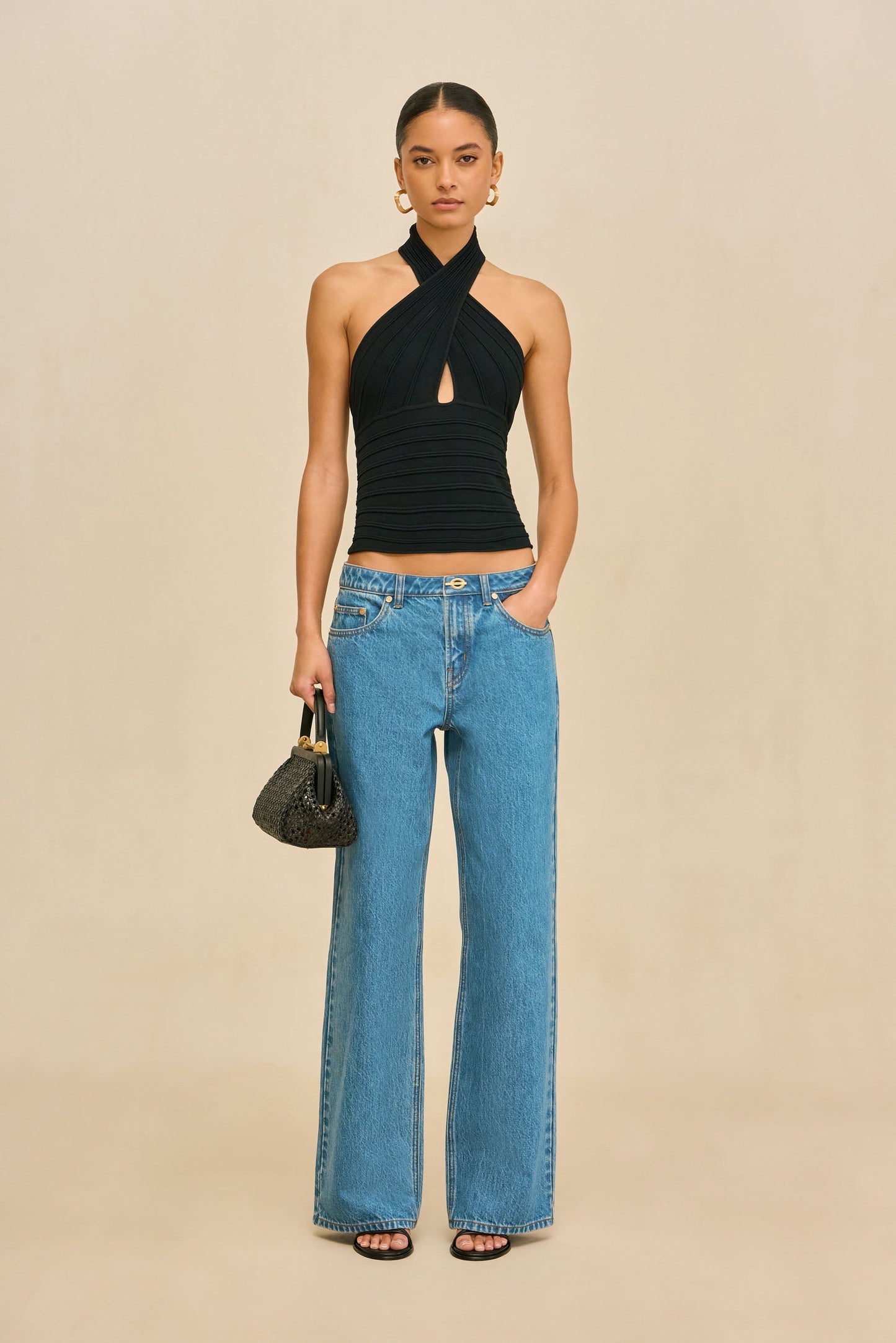 KANTA KNIT TOP - BLACK