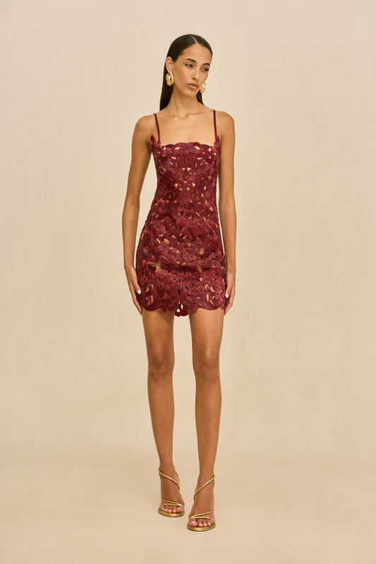 VANYA DRESS - MERLOT