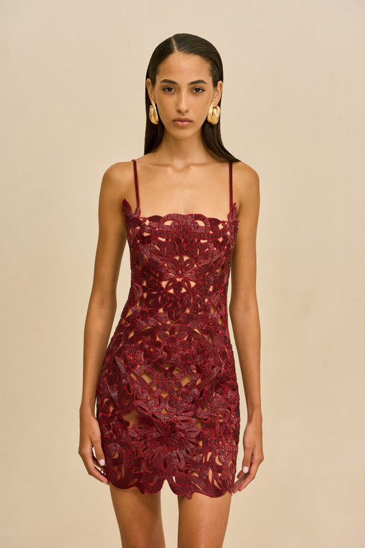 VANYA DRESS - MERLOT