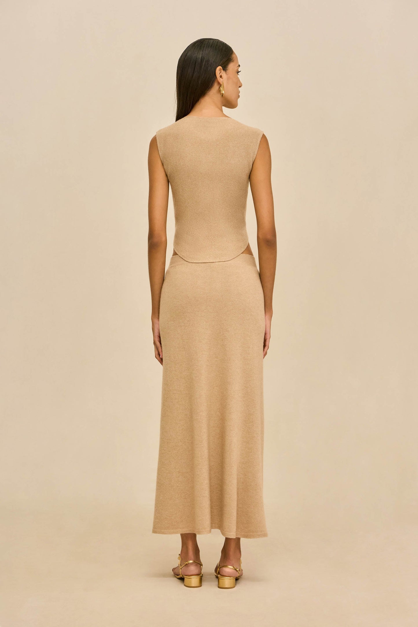 INFINITY KNIT SKIRT - SESAME