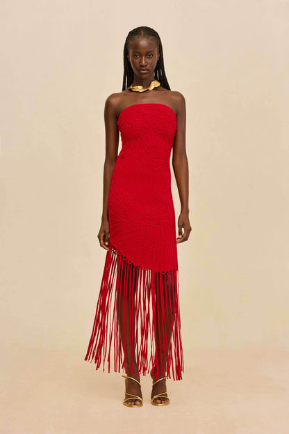 EDINA GOWN - VERMILION