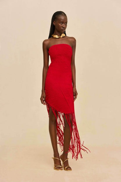 EDINA GOWN - VERMILION