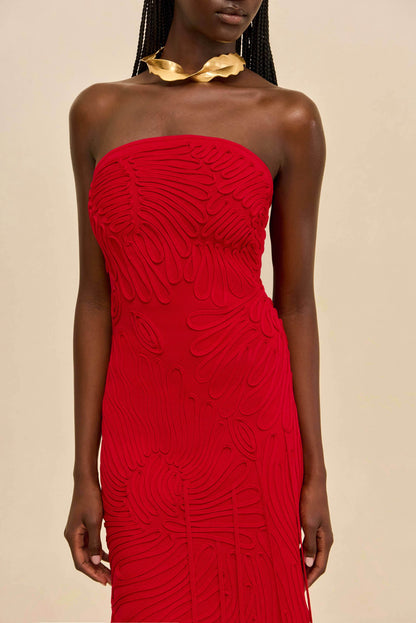 EDINA GOWN - VERMILION