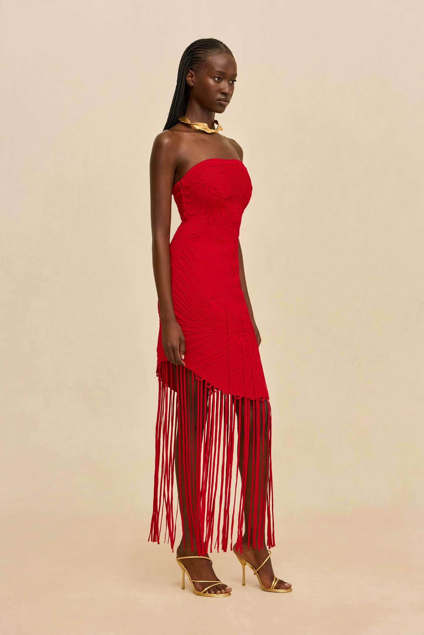 EDINA GOWN - VERMILION