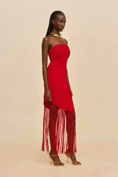 EDINA GOWN - VERMILION