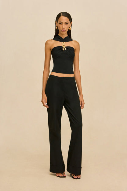 CHRIS KNIT TOP - BLACK