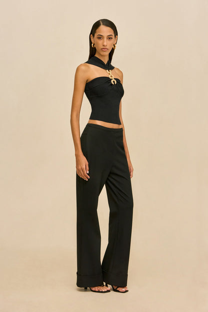 CHRIS KNIT TOP - BLACK