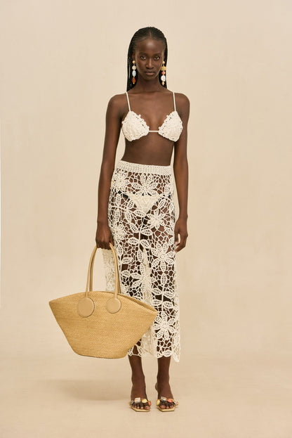 AMINA CROCHET SKIRT - WHITE
