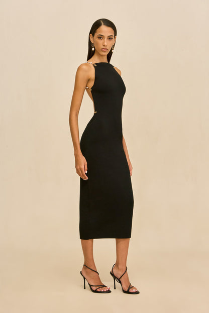 CASSI KNIT DRESS - BLACK