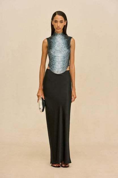TARAJI TOP - GRAPHITE MULTI