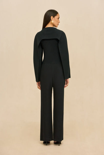 ALKA KNIT TOP - BLACK