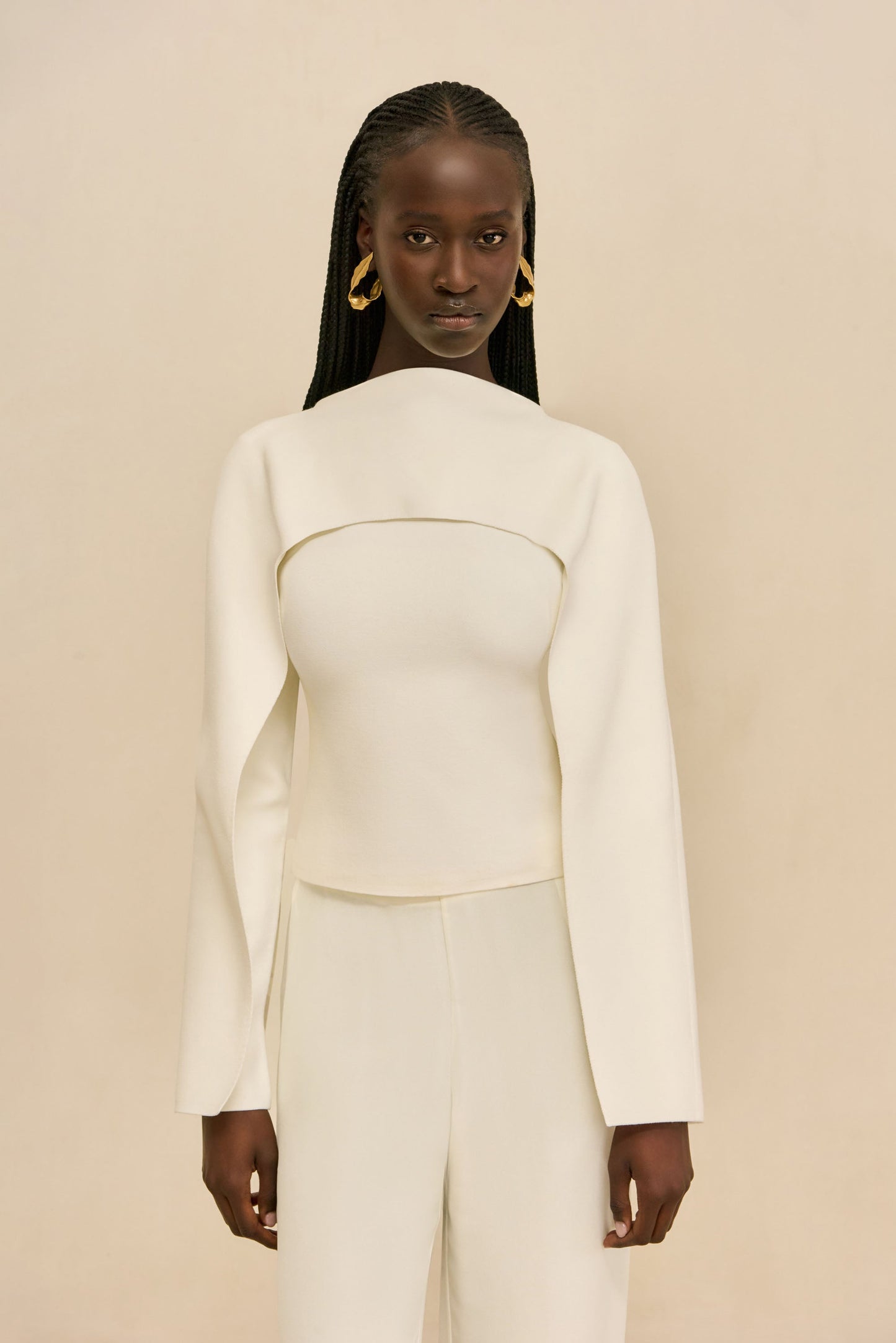 ALKA KNIT TOP - OFF WHITE