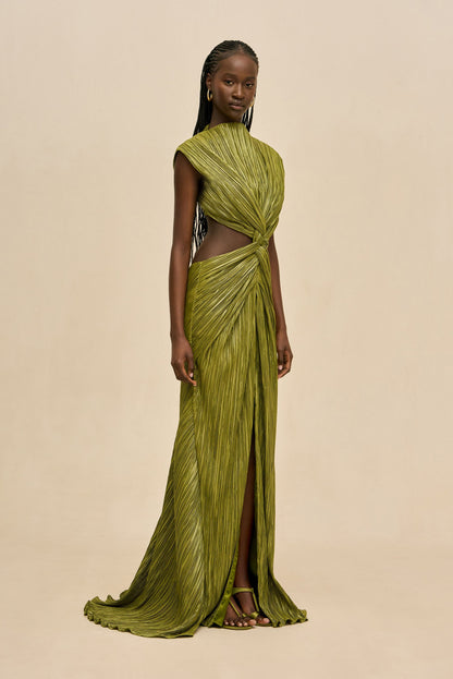 VOSS GOWN - CHIVE