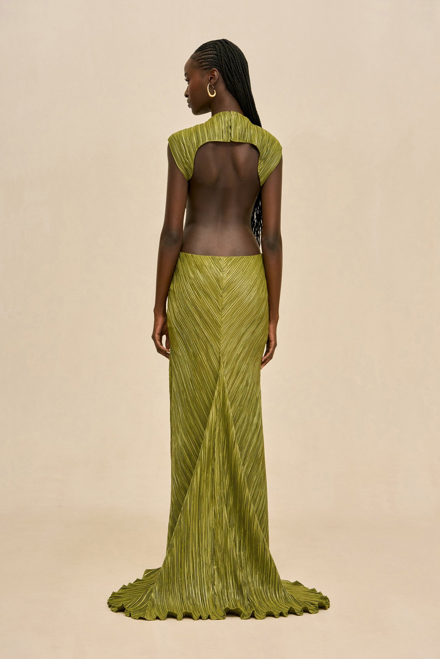 VOSS GOWN - CHIVE