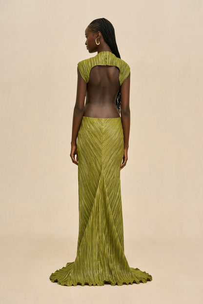 VOSS GOWN - CHIVE