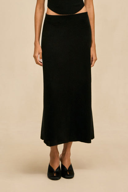 INFINITY KNIT SKIRT - BLACK