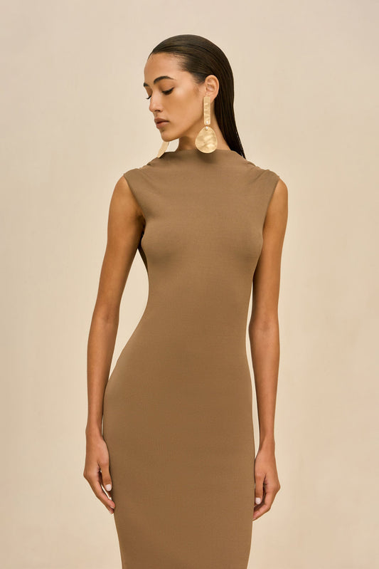 PERILA KNIT DRESS - SPARROW