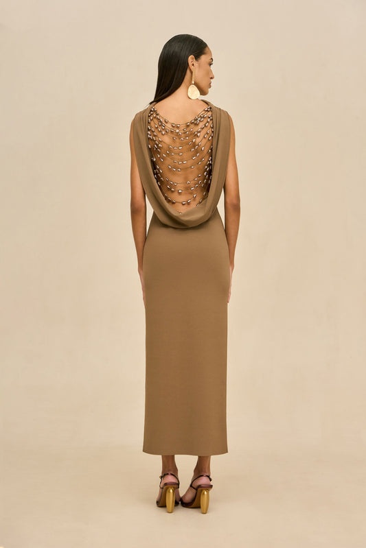 PERILA KNIT DRESS - SPARROW