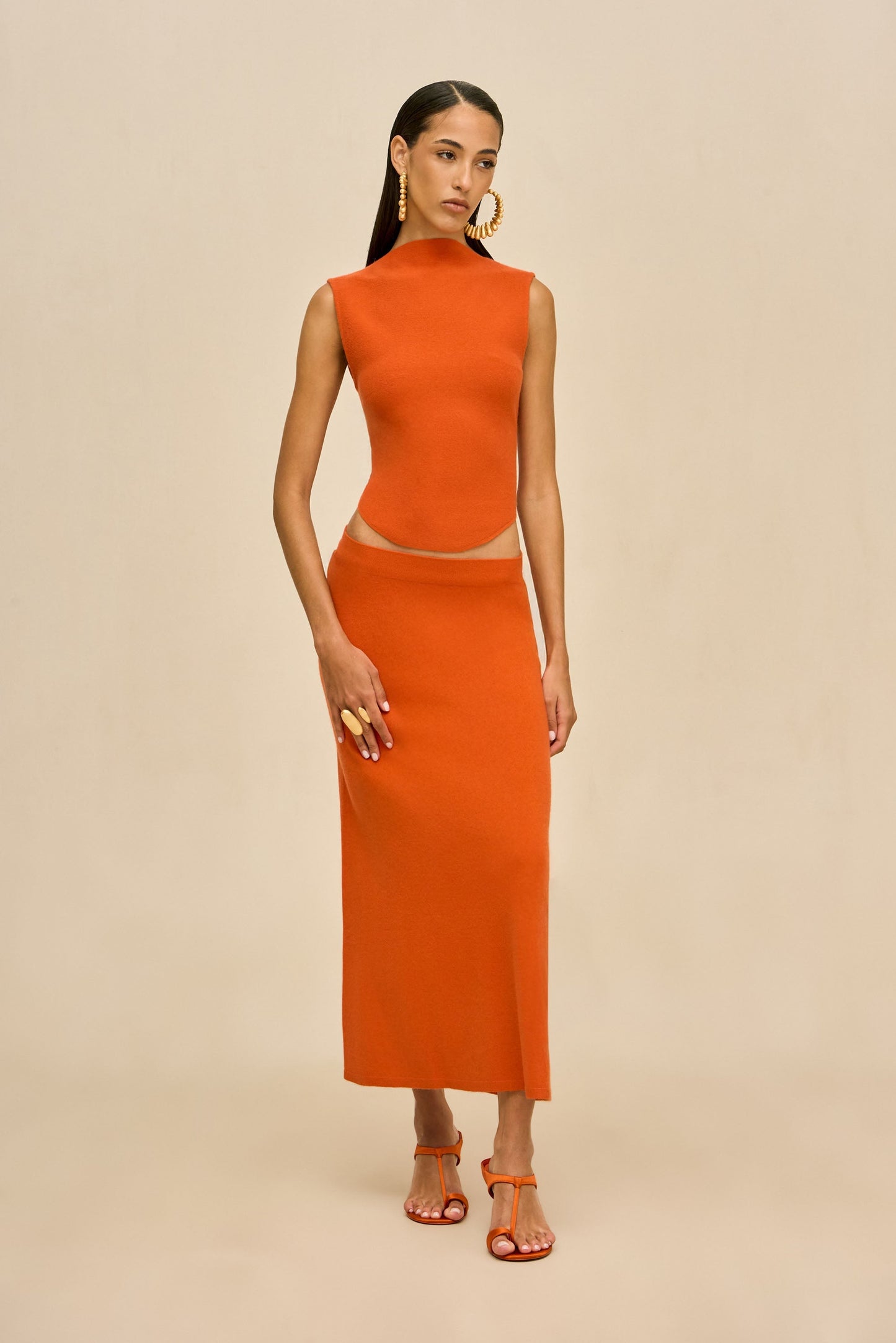 INFINITY KNIT SKIRT - PEPPER