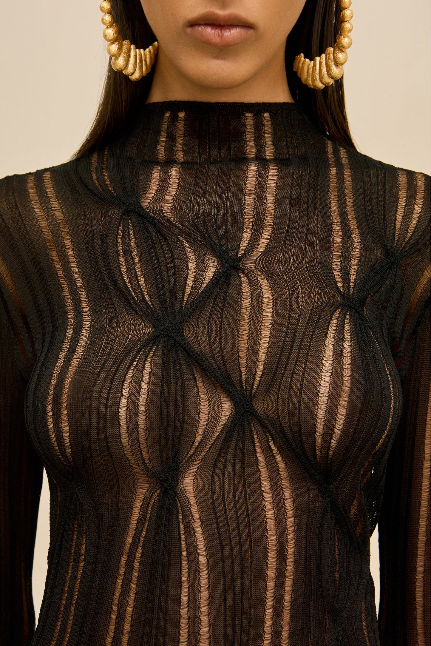 TAI KNIT TOP - BLACK